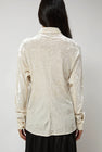 Anggae Washed Velvet Long Shirt in Ivory