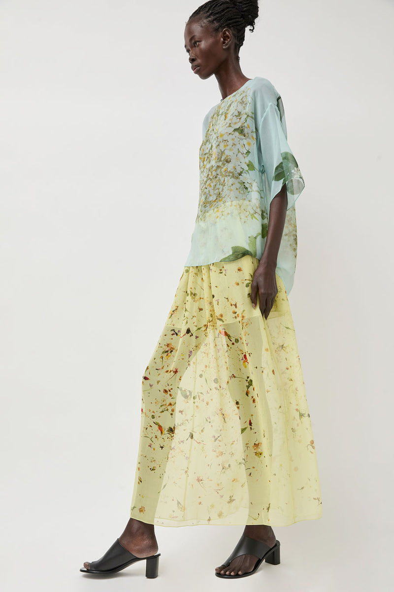 Anntian Chiffon Skirt in Print X Flowers in Patterns