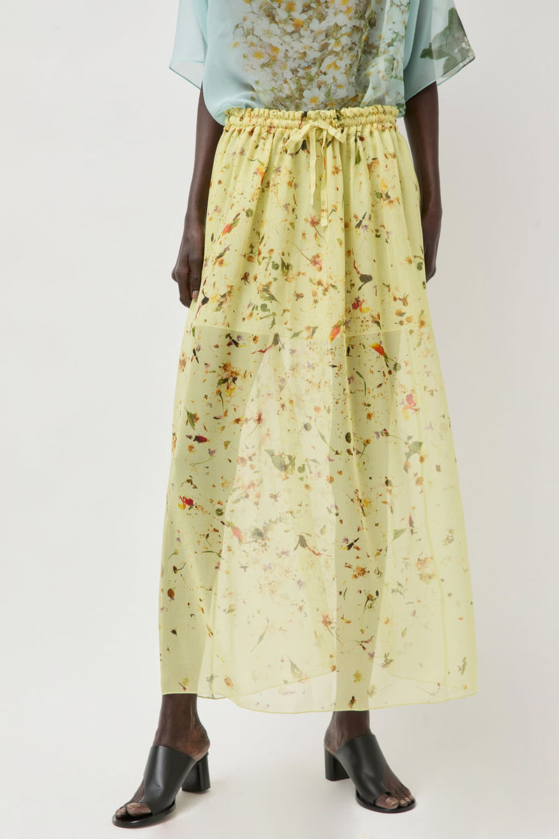 Anntian Chiffon Skirt in Print X Flowers in Patterns