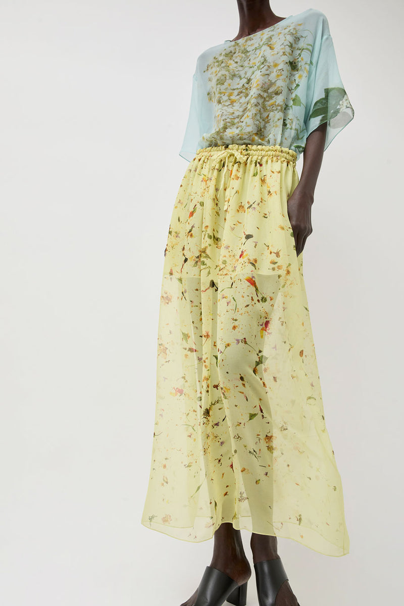 Anntian Chiffon Skirt in Print X Flowers in Patterns
