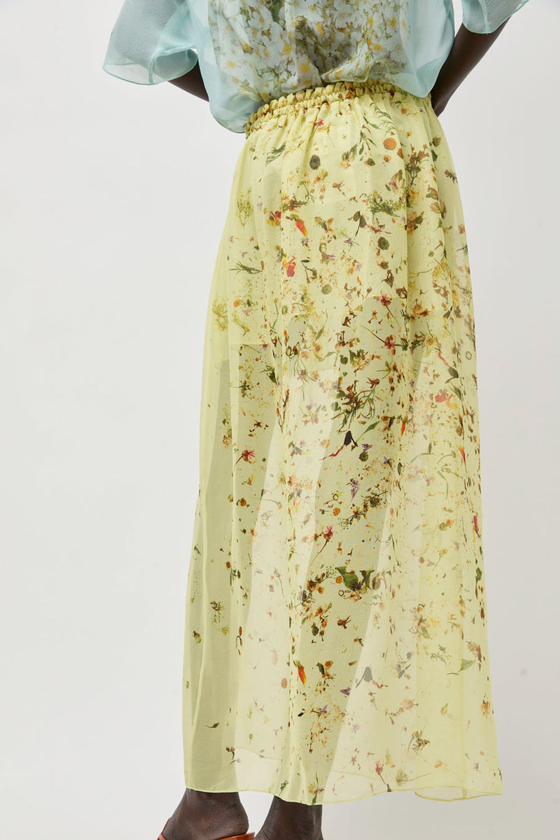 Anntian Chiffon Skirt in Print X Flowers in Patterns