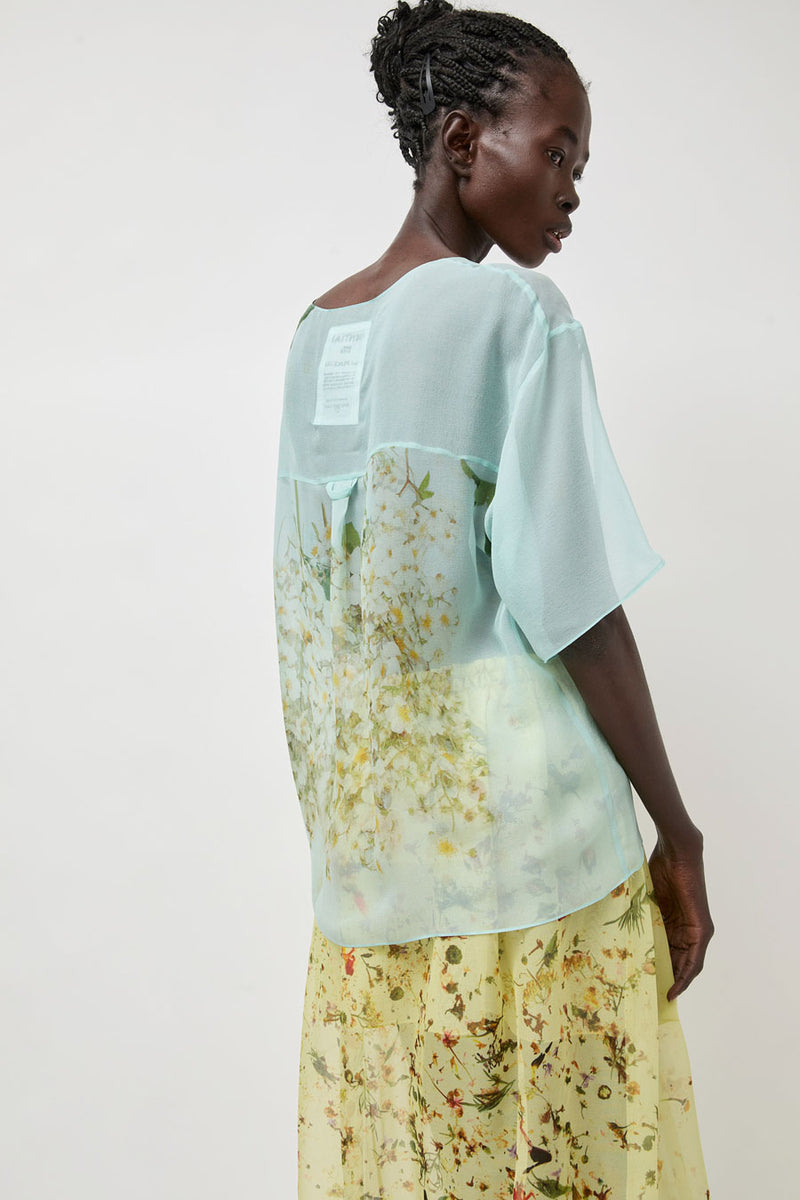 Anntian Chiffon T-Shirt in Print S Wild Roses