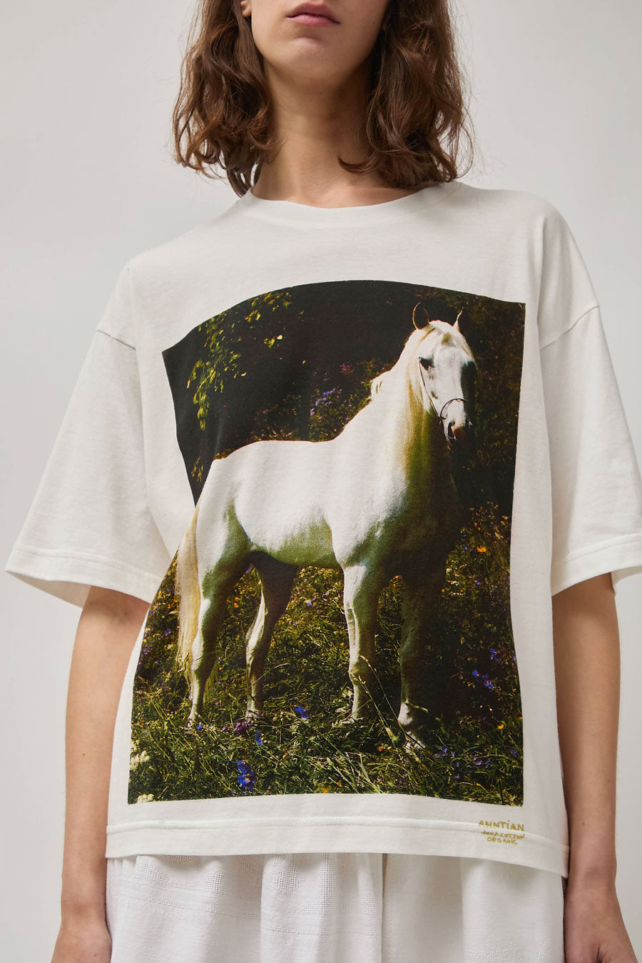 Anntian Classic T-Shirt in White Horse