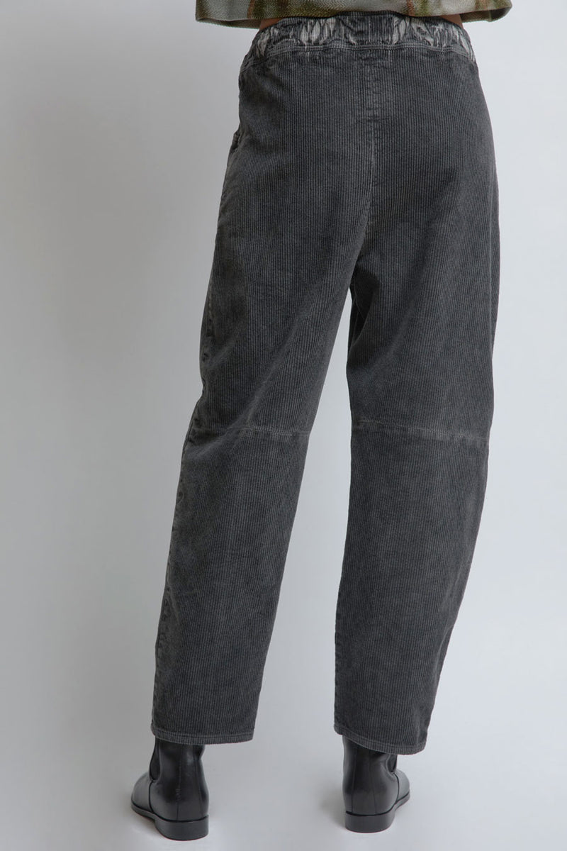 Anntian Comfy Corduroy Pants in Dyed Dark Grey