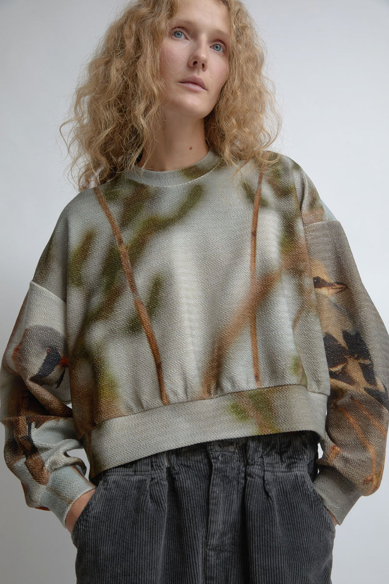 Anntian Short Sweater in Print A