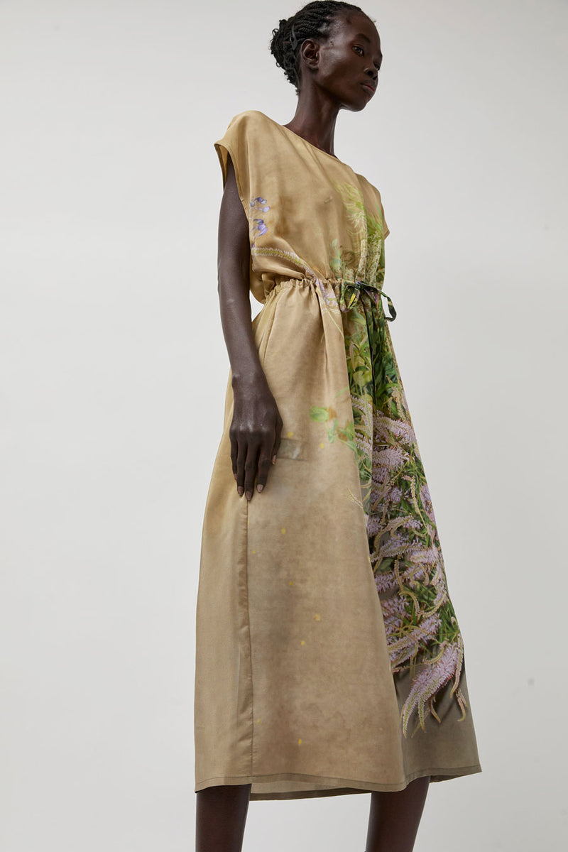 Anntian Simple Dress in Print B Delphine Grasses Veronica