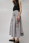 Anntian Skirt Wide in Hand Embroidered Animals