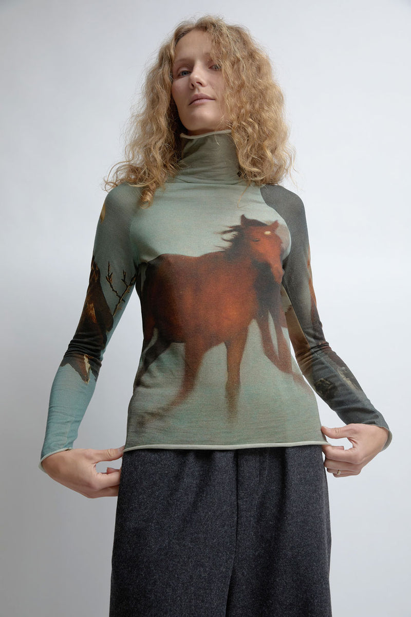 Anntian Turtleneck in Print H