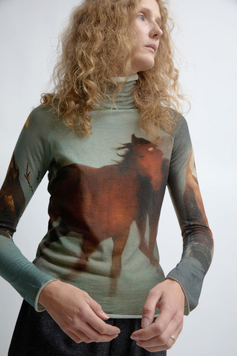 Anntian Turtleneck in Print H