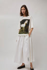 Anntian Upcycling Wide Skirt in White