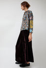 Anntian Velvet Skirt in Aubergine Velvet