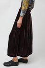 Anntian Velvet Skirt in Aubergine Velvet