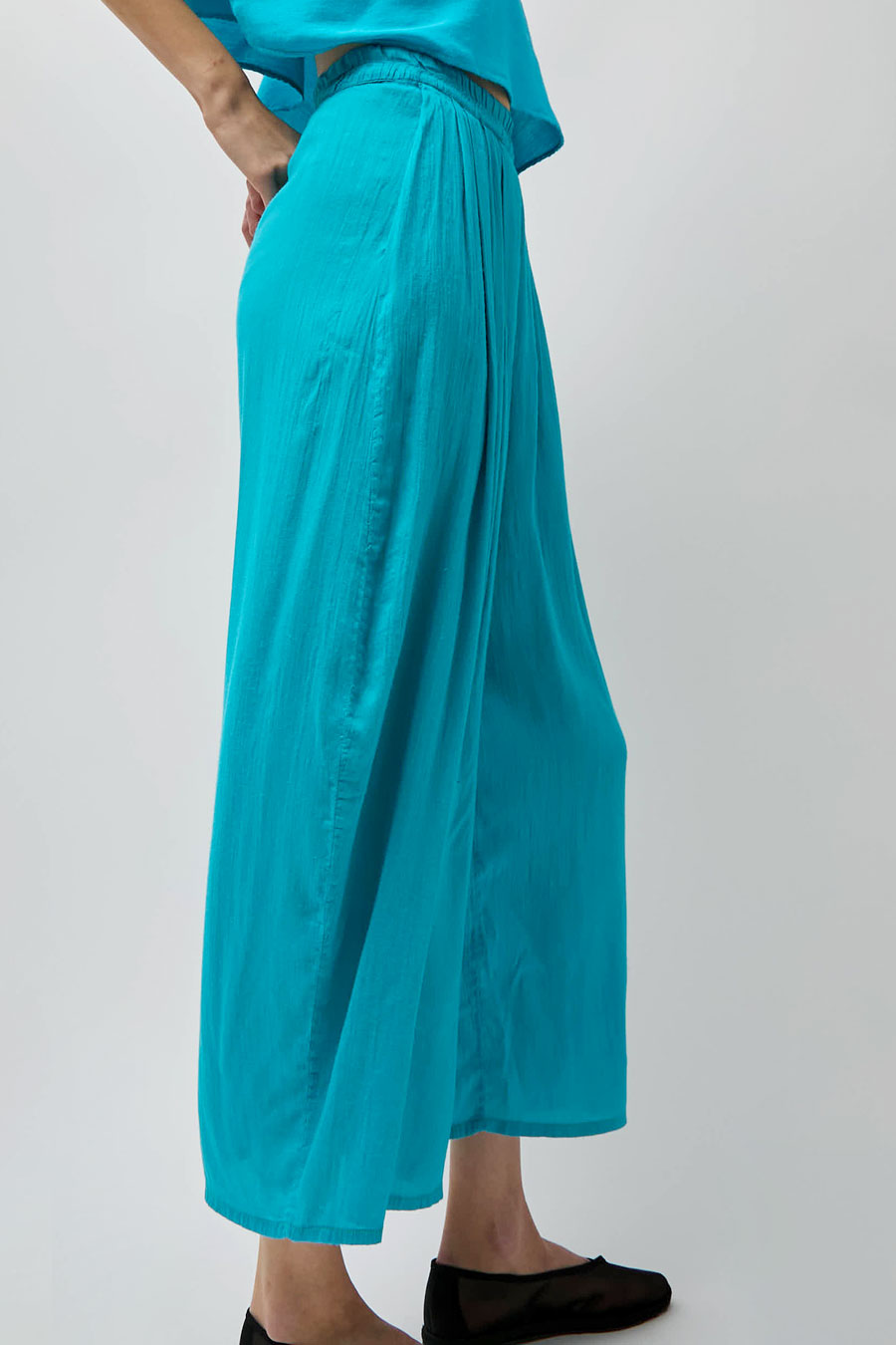 Anntian Wide Pant in Garment Dye Swimming Pool