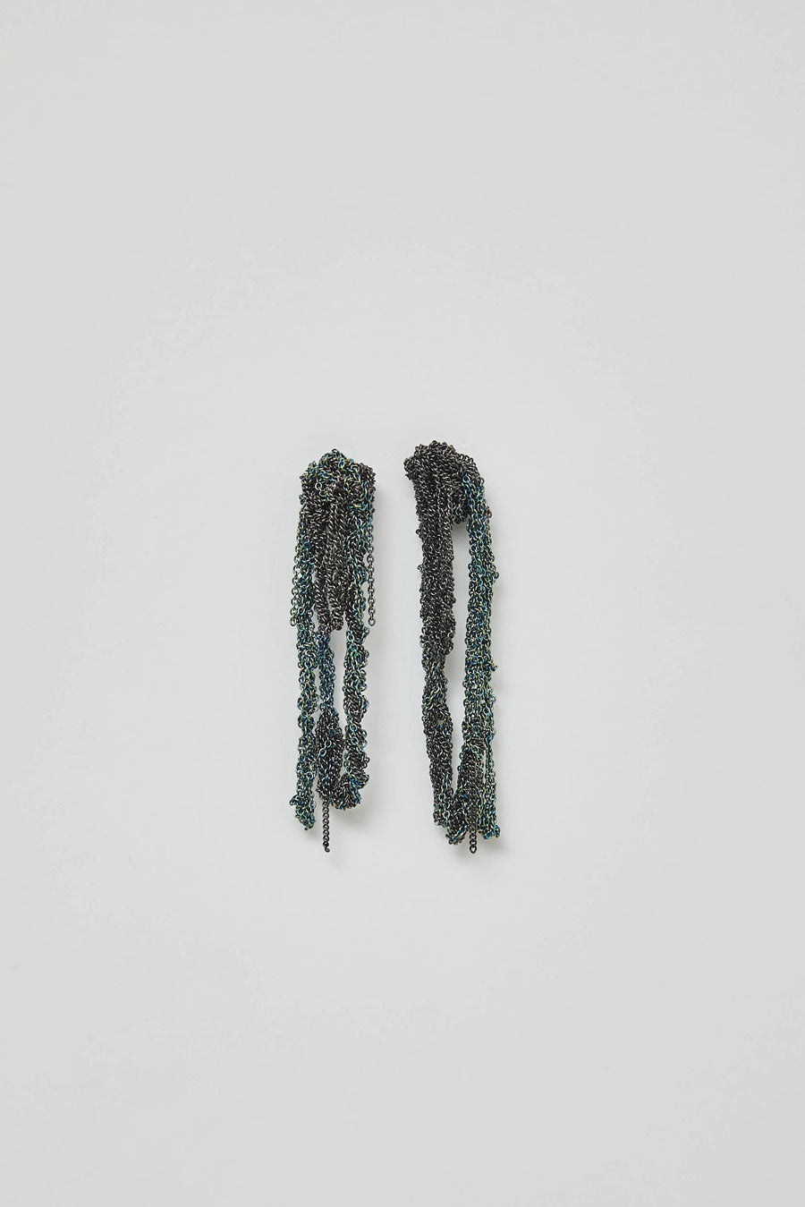 Arielle de Pinto 2-Tone Drip Earrings in Charcoal and Freedom Blue