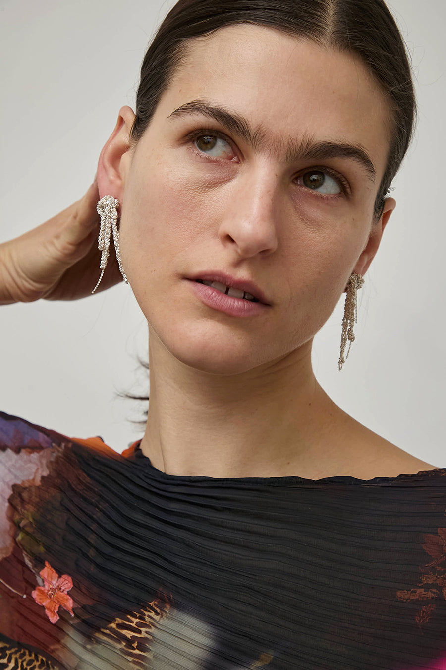 Arielle de Pinto Drip Earrings in Silver