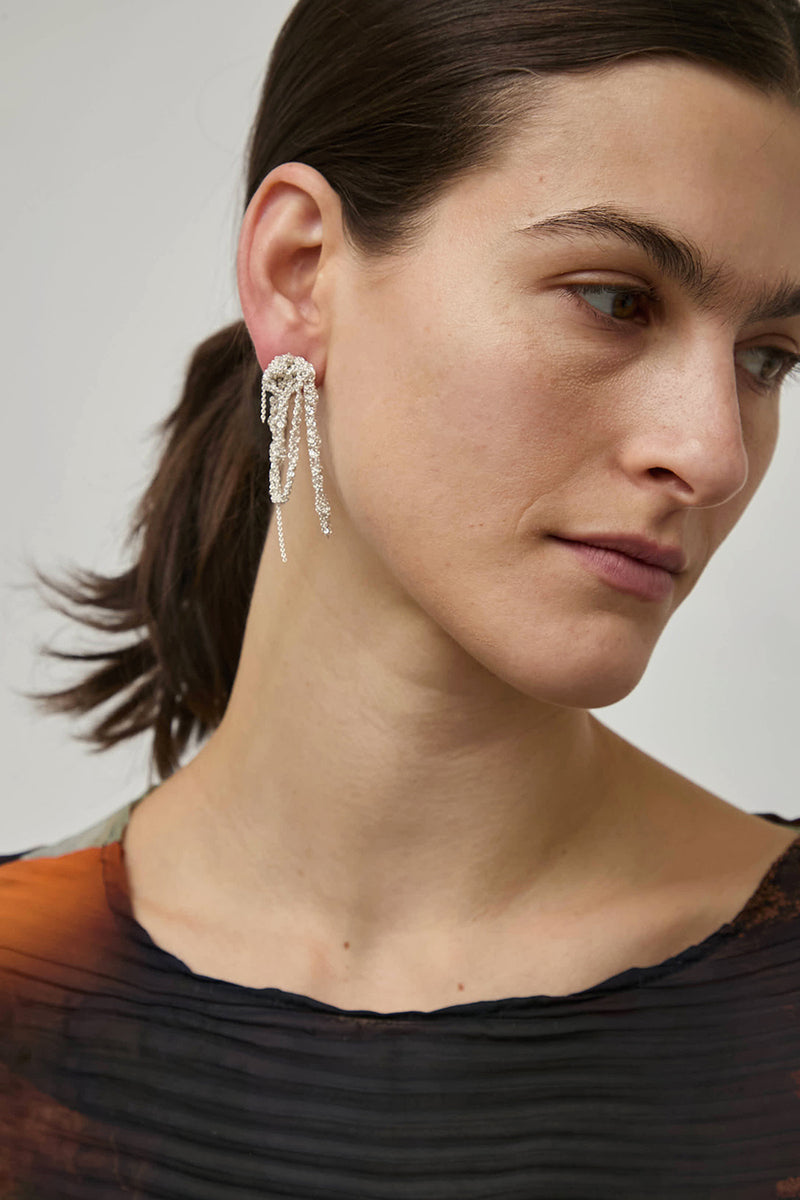 Arielle de Pinto Drip Earrings in Silver
