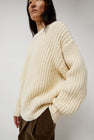 Atelier Delphine Alpaca Rib Sweater in Cream