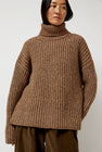 Atelier Delphine Alpaca Rib Turtleneck in Brown