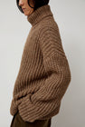 Atelier Delphine Alpaca Rib Turtleneck in Brown