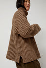 Atelier Delphine Alpaca Rib Turtleneck in Brown