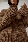 Atelier Delphine Alpaca Rib Turtleneck in Brown