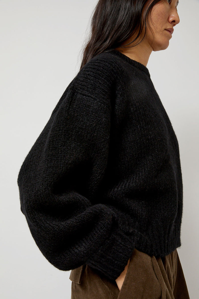 Atelier Delphine Balloon Sleeve Sweater in Black