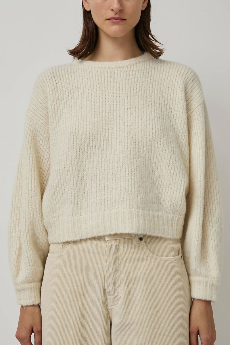 Atelier Delphine Balloon Sleeve Sweater in Cream