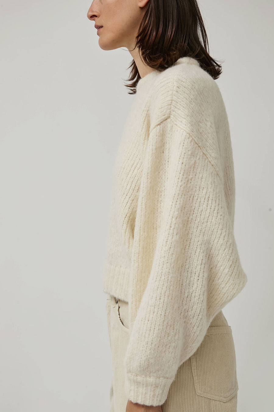 Atelier Delphine Balloon Sleeve Sweater in Cream