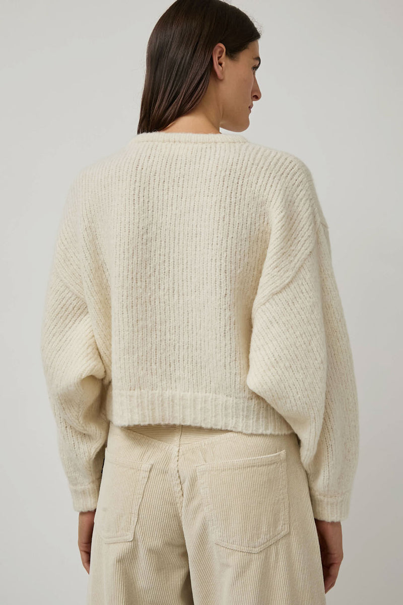 Atelier Delphine Balloon Sleeve Sweater in Cream