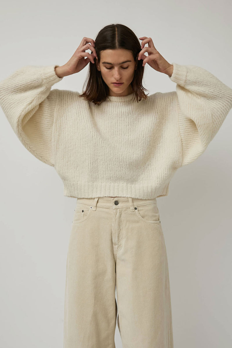 Atelier Delphine Balloon Sleeve Sweater in Cream