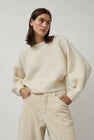 Atelier Delphine Balloon Sleeve Sweater in Cream