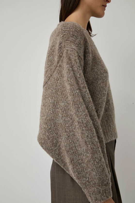 Atelier Delphine Balloon Sleeve Sweater in Deer