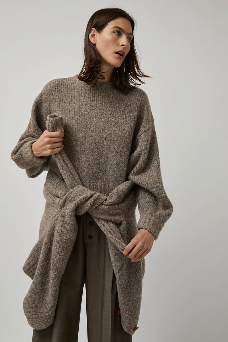 Atelier Delphine Balloon Sleeve Sweater in Deer