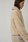 Atelier Delphine Faux Fur Cropped Jacket in Light Beige