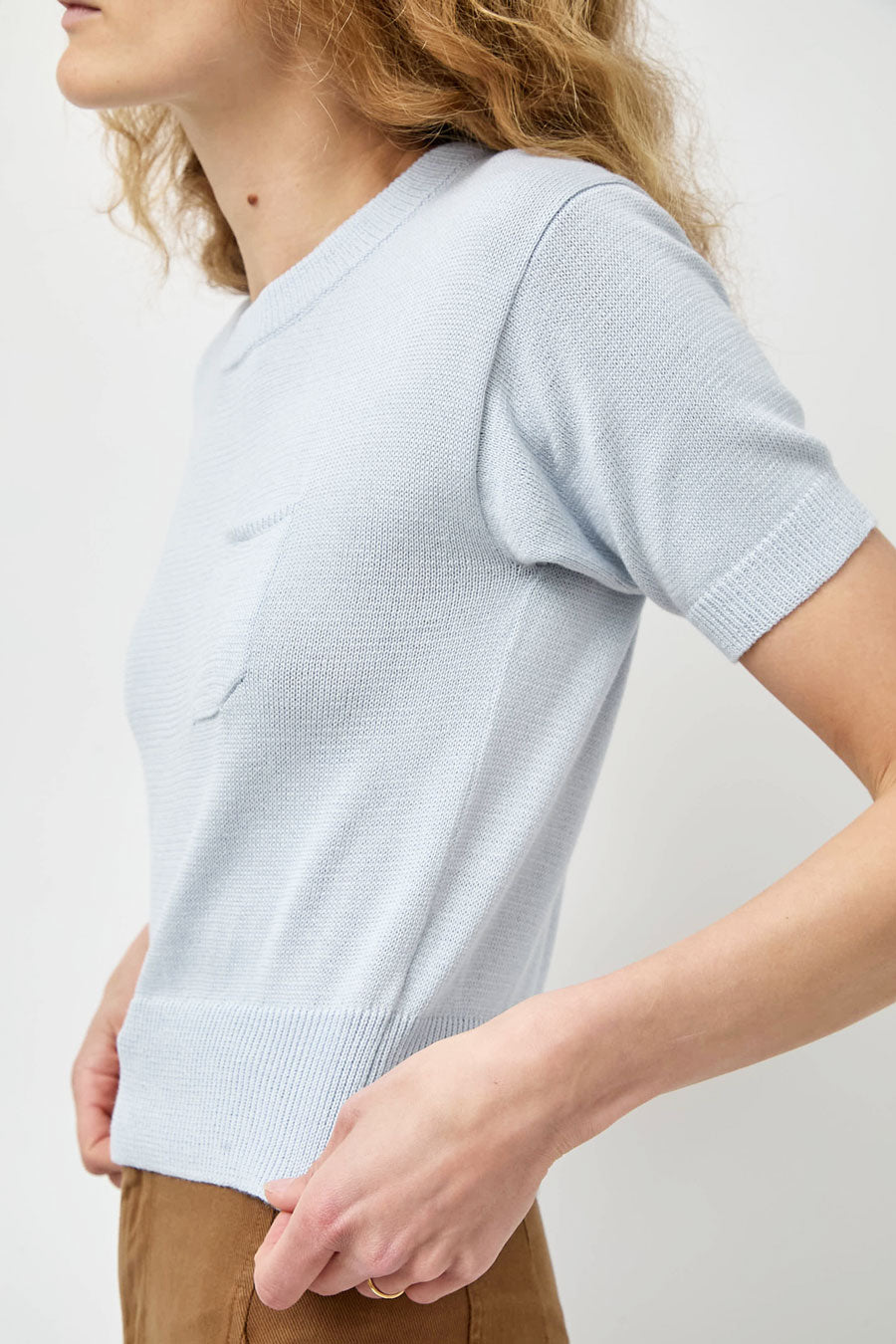 Atelier Delphine Mari Top in Pastel Blue