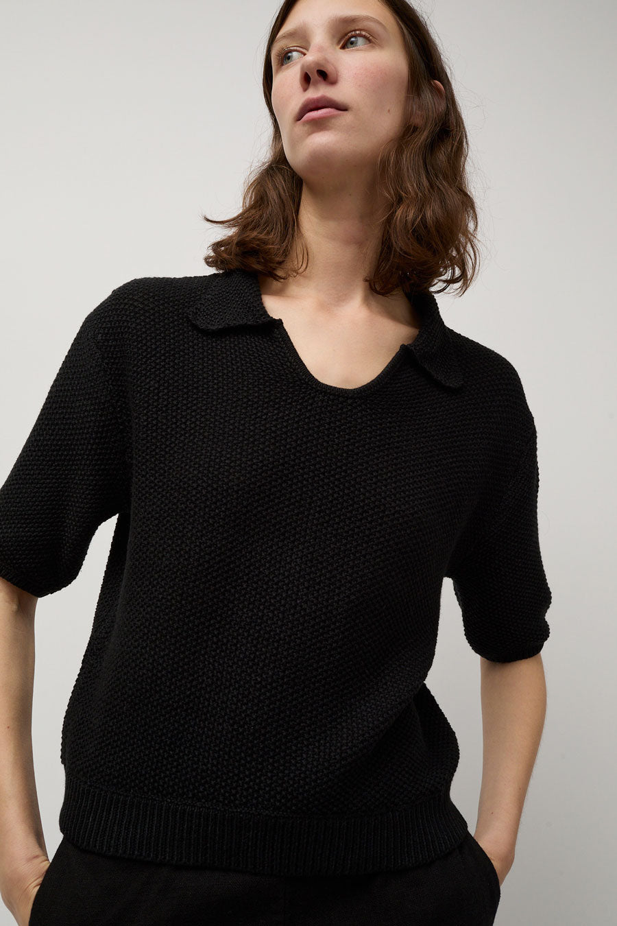 Atelier Delphine Polo Shirt in Black