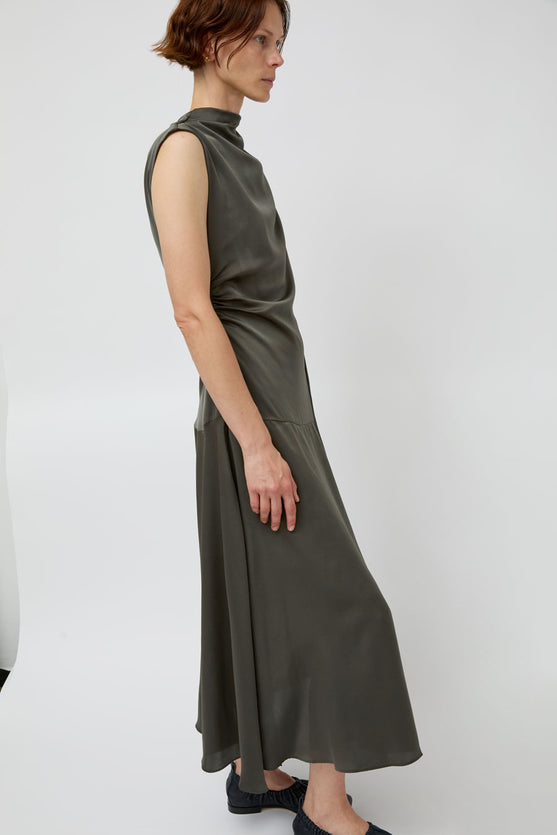 Atelier Delphine Twisted Dress in Olive