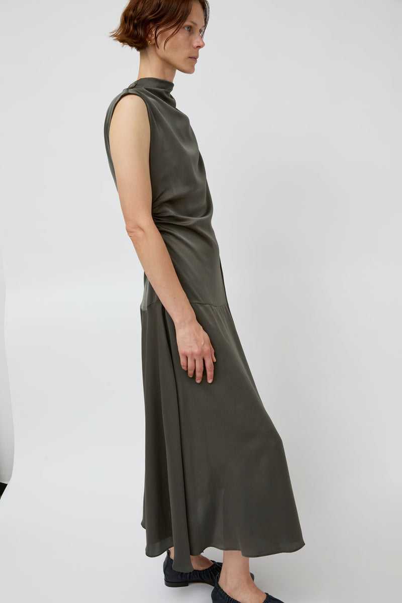 Atelier Delphine Twisted Dress in Olive