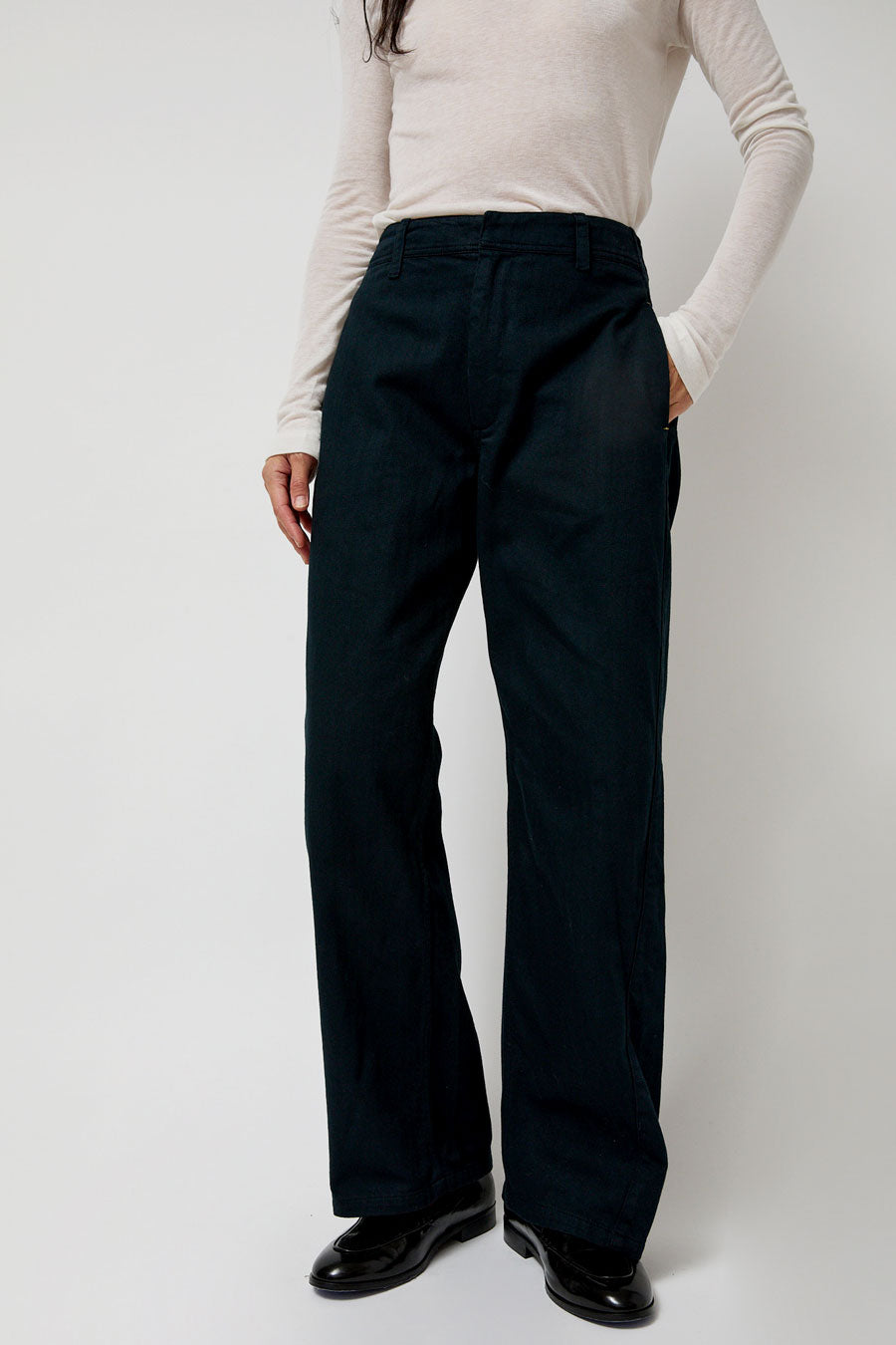 Atelier Delphine Twisted Pant in Darkest Navy