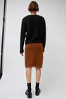 Atelier Edition Cashmere Frill Skirt in Brown