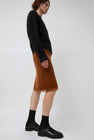 Atelier Edition Cashmere Frill Skirt in Brown