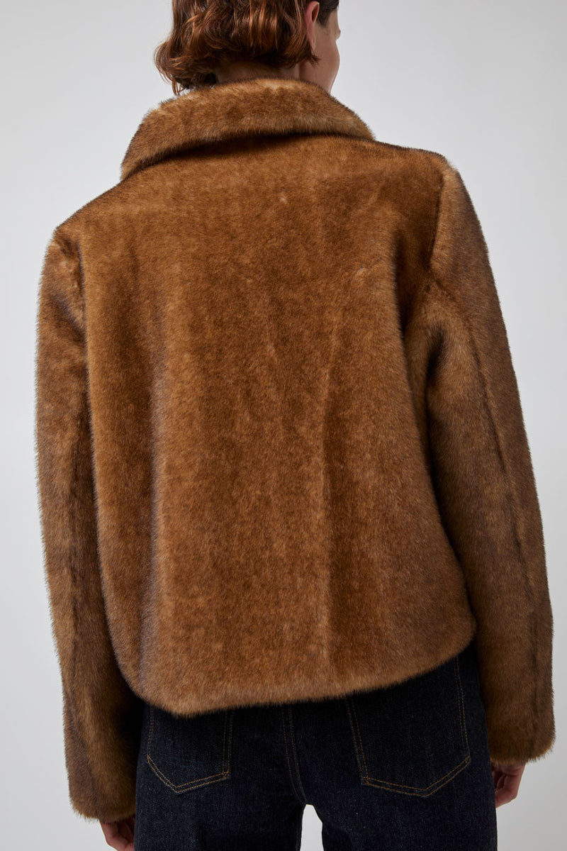 Atelier Edition Eco Fur Jacket in Brown