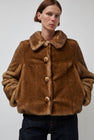 Atelier Edition Eco Fur Jacket in Brown