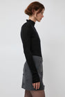 Atelier Edition Flower Embellished Mini Skirt in Dark Gray