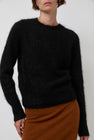 Atelier Edition Mohair Round Neck Knit in Black