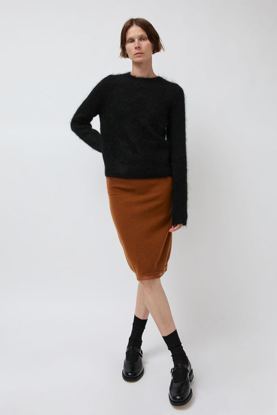 Atelier Edition Mohair Round Neck Knit in Black