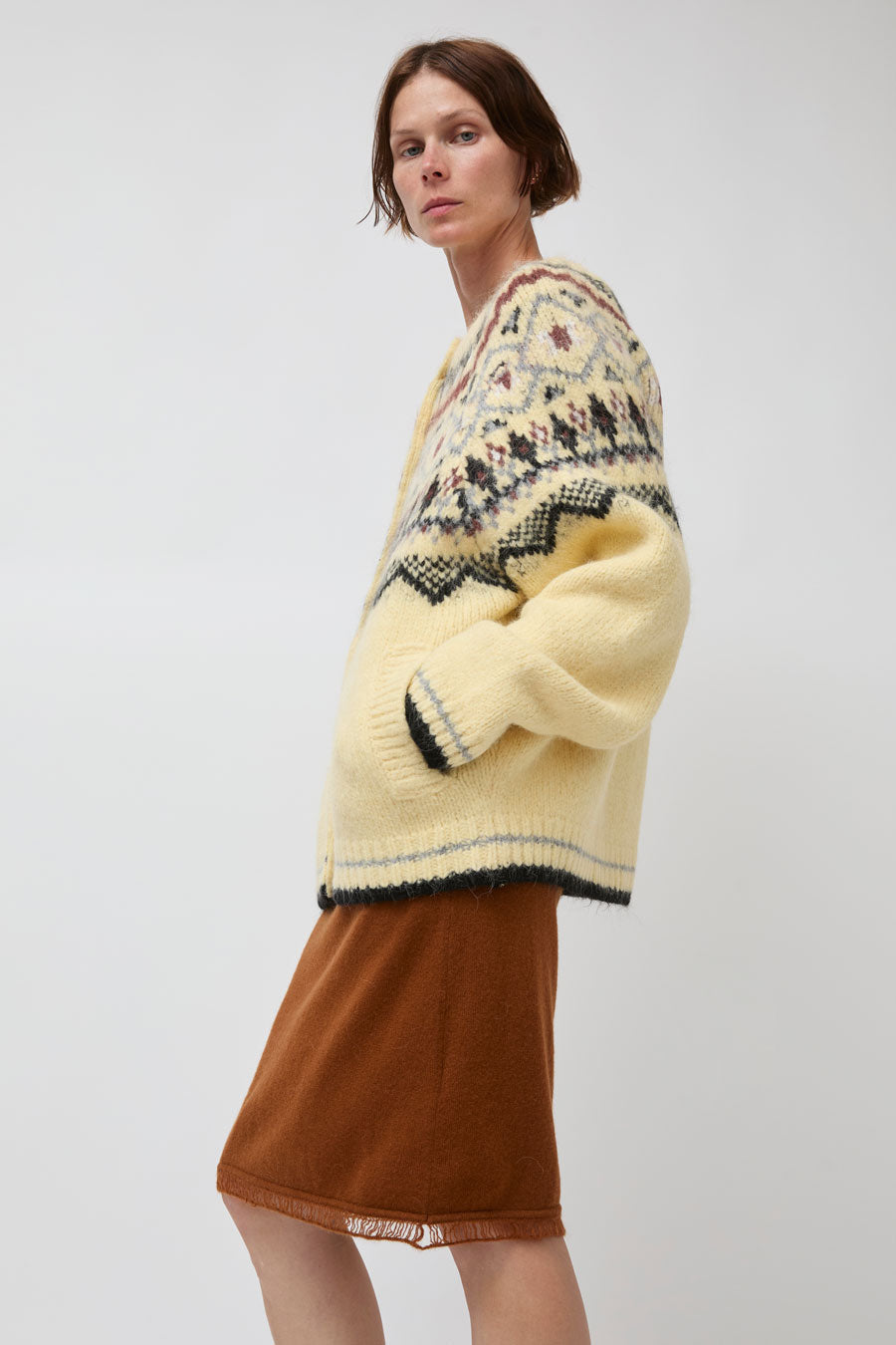 Atelier Edition Nordic Cardigan in Yellow