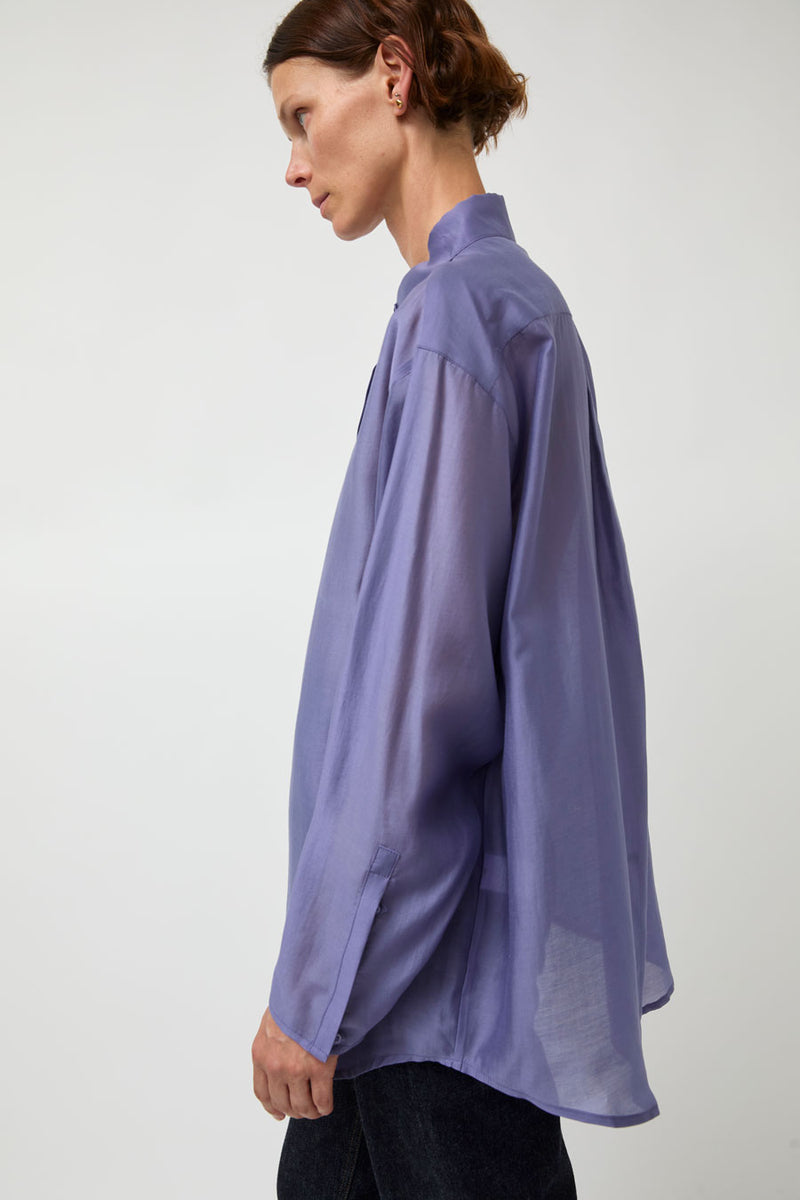 Atelier Edition Sheer Hidden Shirt in Purple