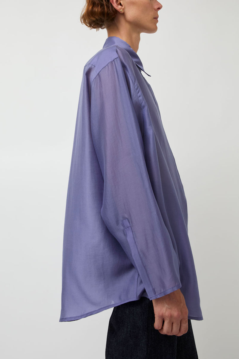 Atelier Edition Sheer Hidden Shirt in Purple