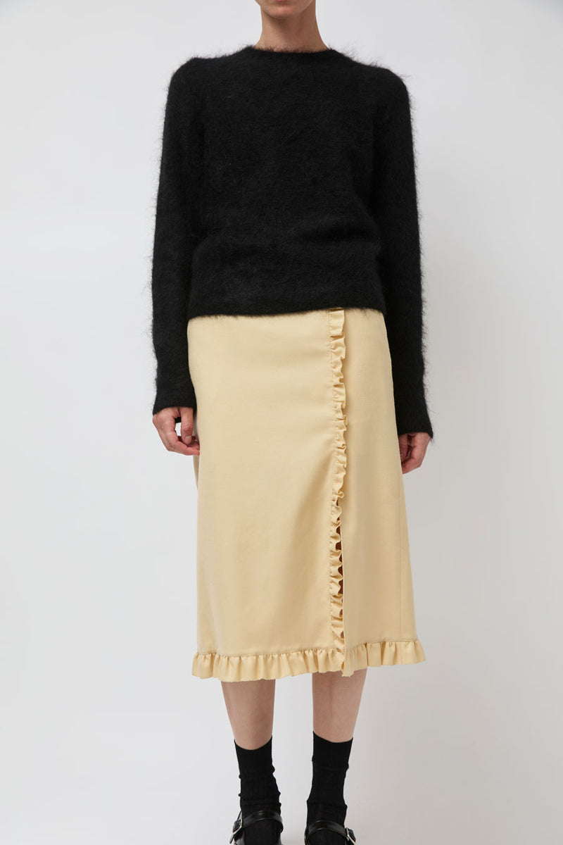 Atelier Edition Shirring Detail Skirt in Yellow